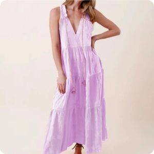 $388 NWT OMIKA Paola Maxi Dress Ela Orchid XS